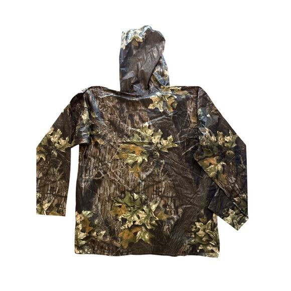 Camo Vinyl Pullover Jacket Hoodie L RN 513207 Waterproof Hunting Layer - Picture 3 of 3